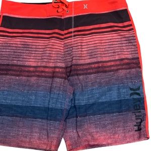 Hurley Phantom Board Shorts Mens 38 Striped Splatter Colorful Stretch